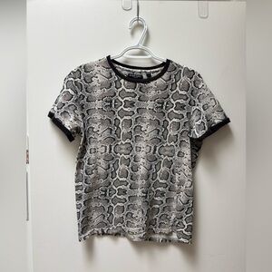 Black & White Snake-Skin Top